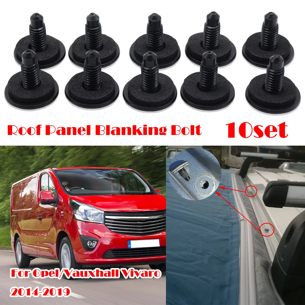 

10SET M6 Roof Rack Holes Panel Blanking Screws Bolts Sealed WHT006148 For Mitsubishi Express Seat Exeo 3R Nissan Car Accessories