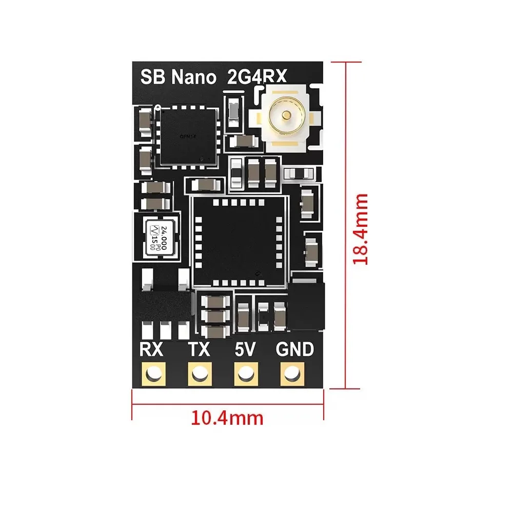 SpeedyBee NANO ELRS ตัวรับสัญญาณ Dual Band 2.4 GHz/915 MHz Long Range Latency ต่ํา FPV Drone สําหรับ Professional Drones อะไหล่