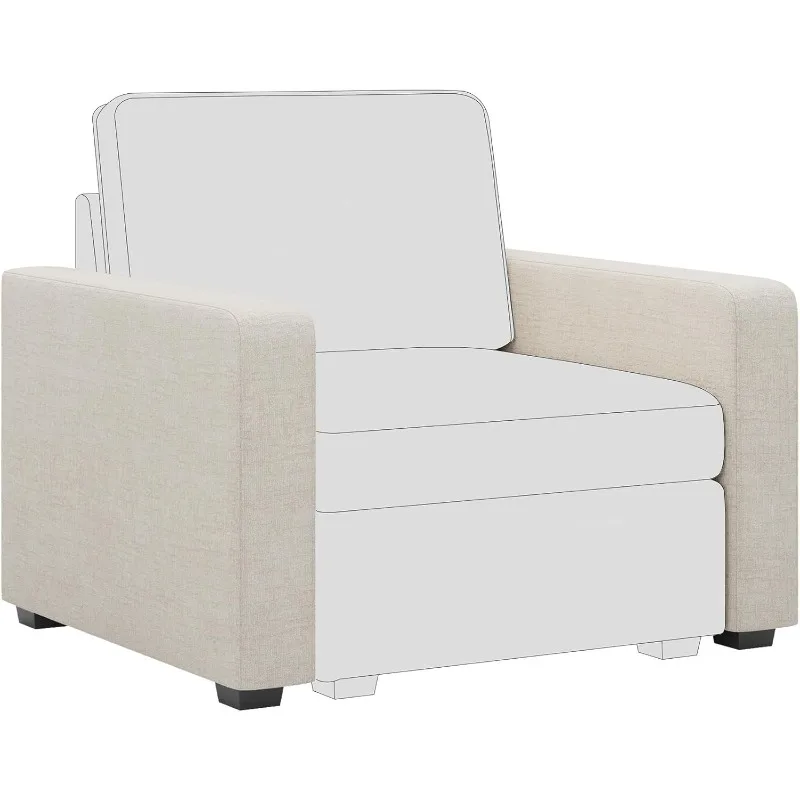 

Подлокотник для модульного секционного дивана Модульный подлокотник для дивана Часть для раскладывающегося секционного дивана из синели Бежевый