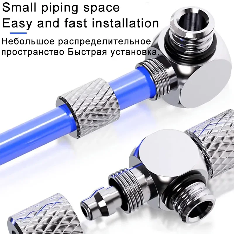 10Pcs Male Thread M3 M4 M5 M6 Mini Pneumatic Pipe Connector Screw Through Quick Fitting OD Air Tube Fast Twist Joint