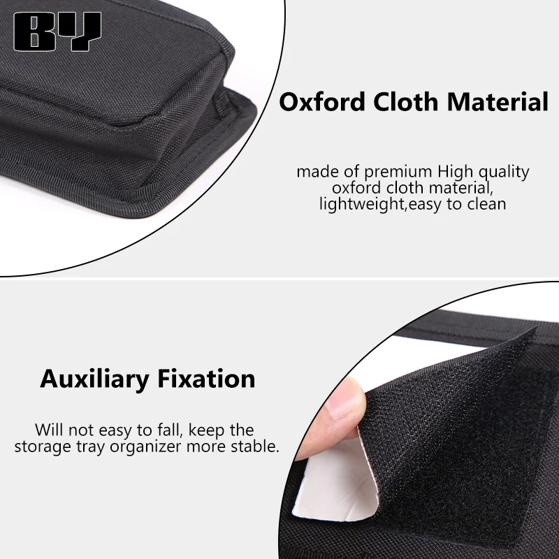 For Jaguar F-TYPE 2013+ Oxford Cloth Black Car Center Control Storage Bag Multifunctional Phone Storage Bag Car Accessories