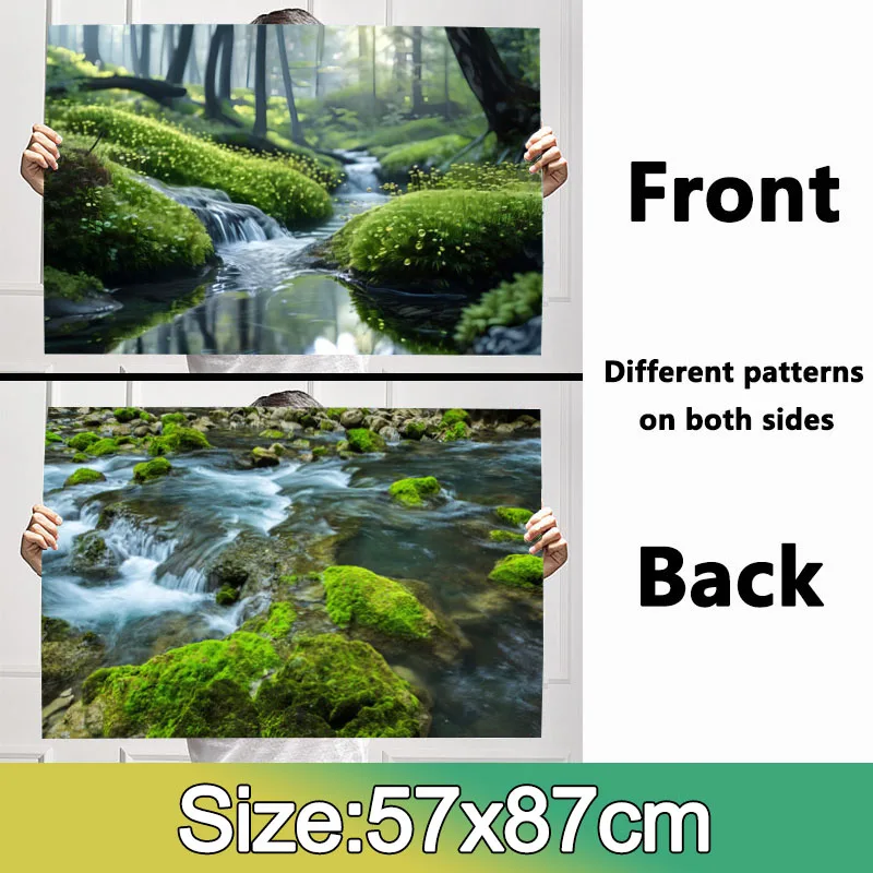 Forest Photography Backdrops 57*87CM 2 Sided Green Plants Photo Background Wallpaper Studio Waterproof Product Photographic Prop