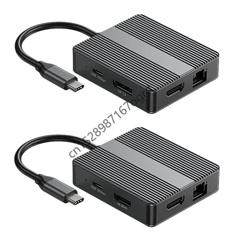 

USB C 7 в 1 USB3.2 Тип адаптера типа C Док -станция для ноутбука с 4K 60 Гц HDTV RJ45 Ethernet Fast Grating Converter 634a