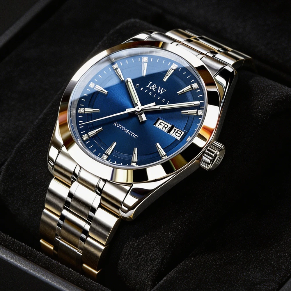 Carnival IW Brand High End Luxury Imported Movement Mechanical Watch Men Date Automatic Watches 50M Waterproof Sapphire Clock