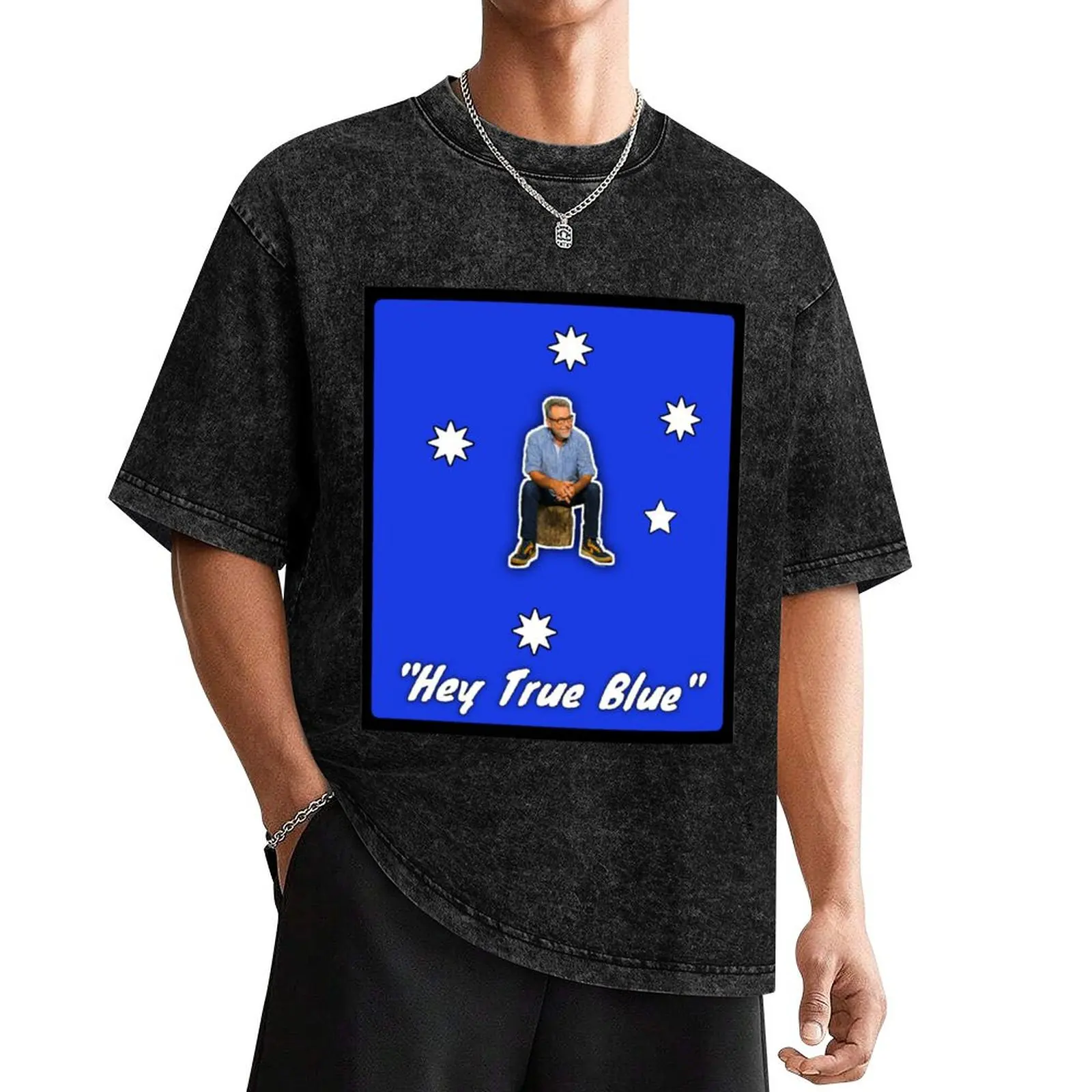 Hey True Blue - John Williamson T-Shirt man t shirt anime fashion shirts men workout shirt