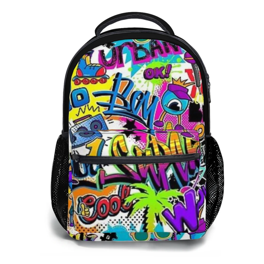 Graffiti tropic-mochila universitaria impermeable de alta capacidad para niñas, bolso escolar para ordenador portátil de 17 pulgadas, a la moda, novedad ﻿ ﻿