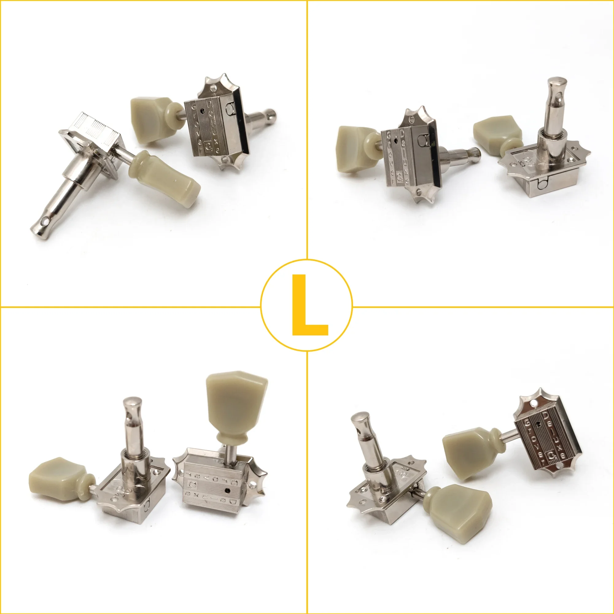 موالف الجيتار الكهربائي 3R3L طراز فاخر عتيق، 136 سلسلة رؤوس الماكينات ضبط أوتاد لترقية أجزاء الجيتار Les Paul SG ST TL