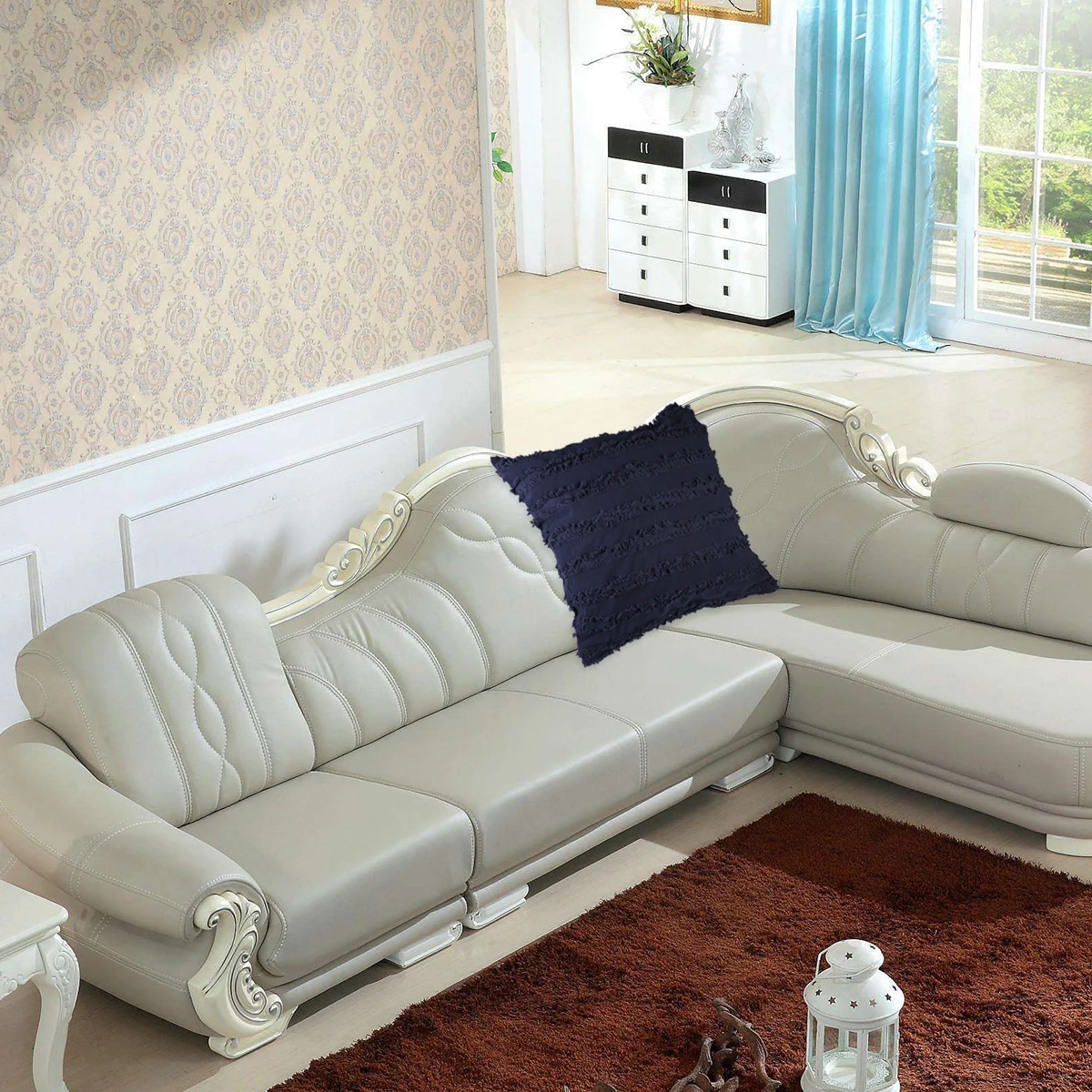 

Nordic Style Square Pillow Cover Cotton Linen Cushion Cover For Sofa Bedroom Home Blue Gray Throw Pillow Case Easy