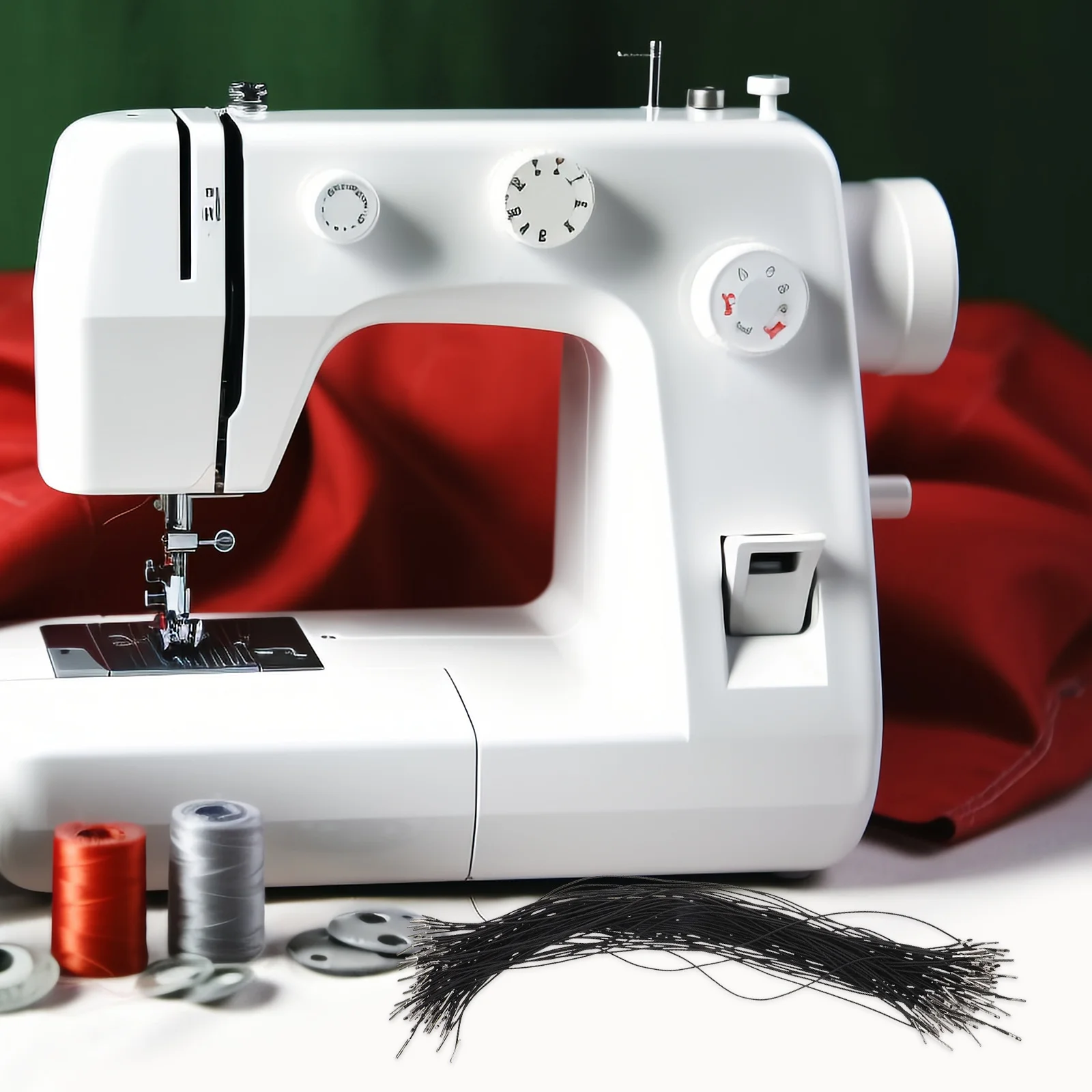 เชือกยางยืดแบบมีหนาม 100 ชิ้น สำหรับหมวก หน้ากาก งานฝีมือ DIY ทนทาน อเนกประสงค์ ใช้แทนเชือกผูกฮู้ดดี้