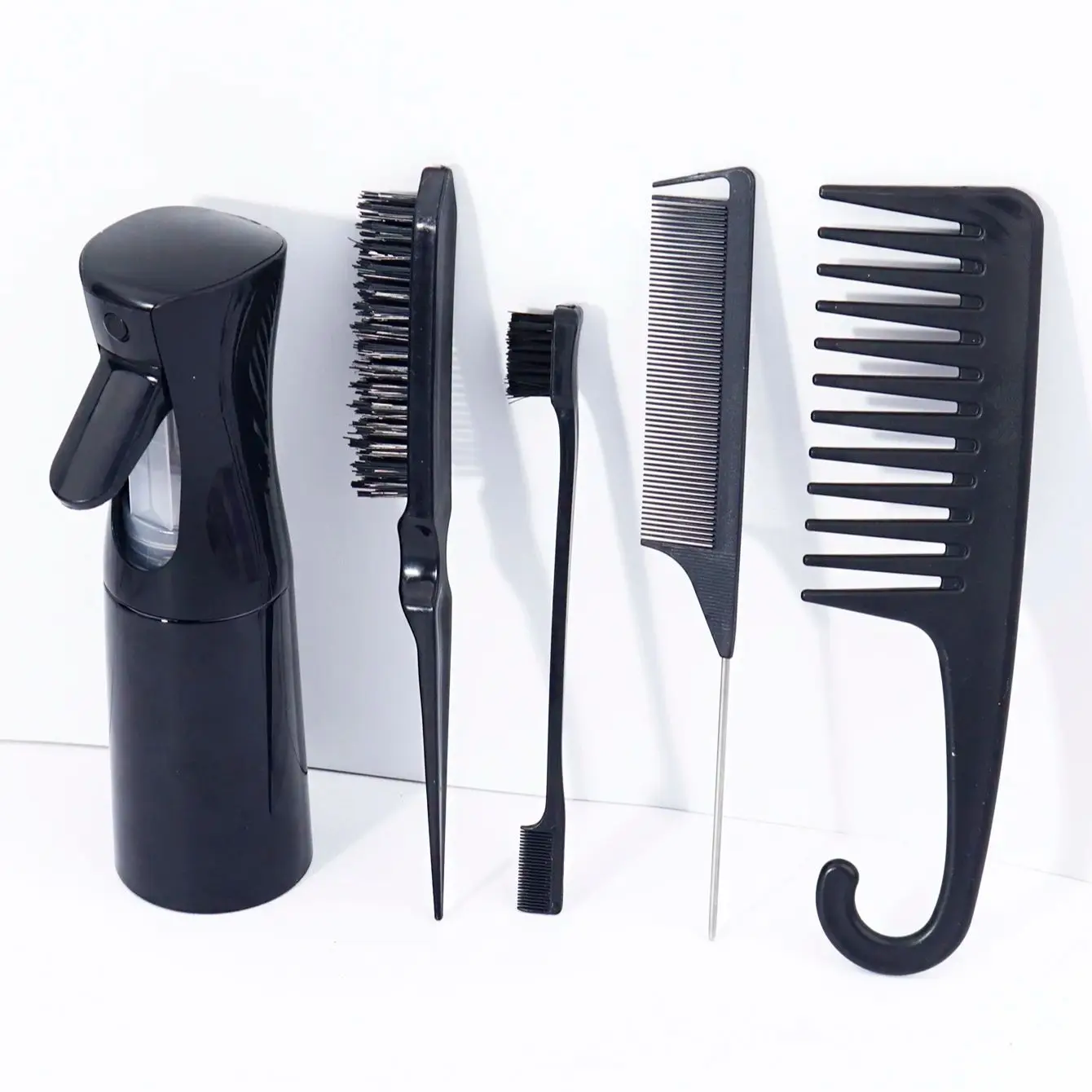

5 шт./компл. профессионального набора инструментов для парикмахеров, с распылителем и набором расчесок для различных причесок, специально для натуральных волос и париков