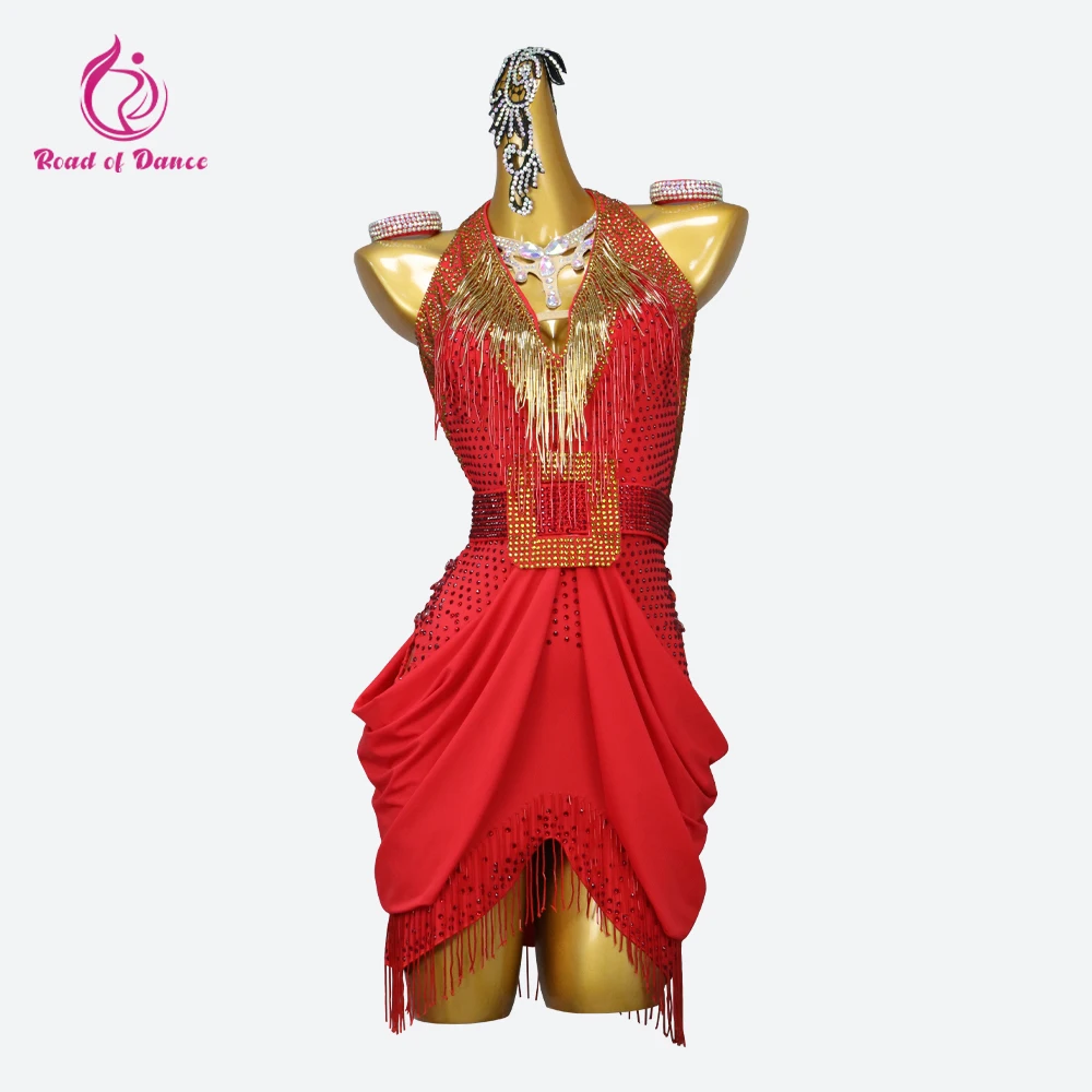 

Latin Dance Dress Womens Skirt Competition Costumes Practice Wear Girls Sports Dancewear Clothes Sexy Cabaret Evening Stage Suit