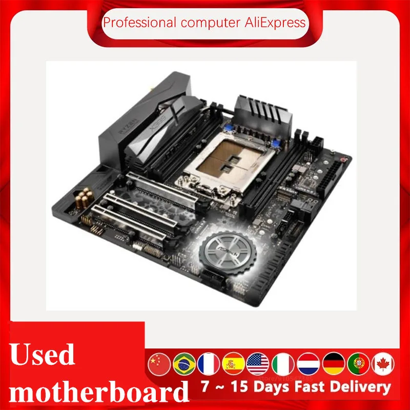 For ASRock X399M Taichi Socket TR4 DDR4 For AMD X399 SATA3 USB3.0 Original Desktop Used Mainboard