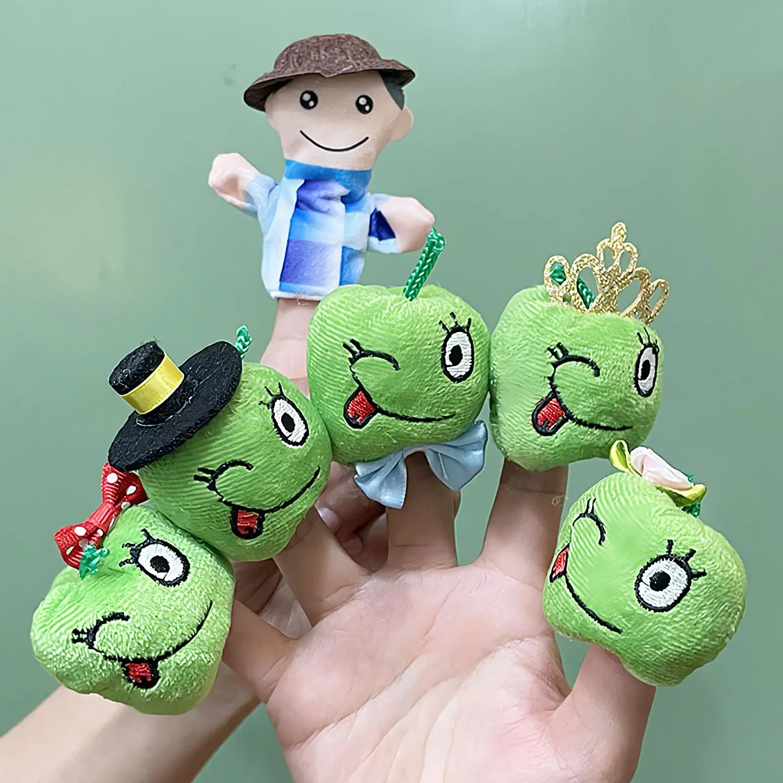 指人形 6 個ぬいぐるみストーリーテリング人形インタラクティブぬいぐるみパフォーマンス小道具発達学習おもちゃ用