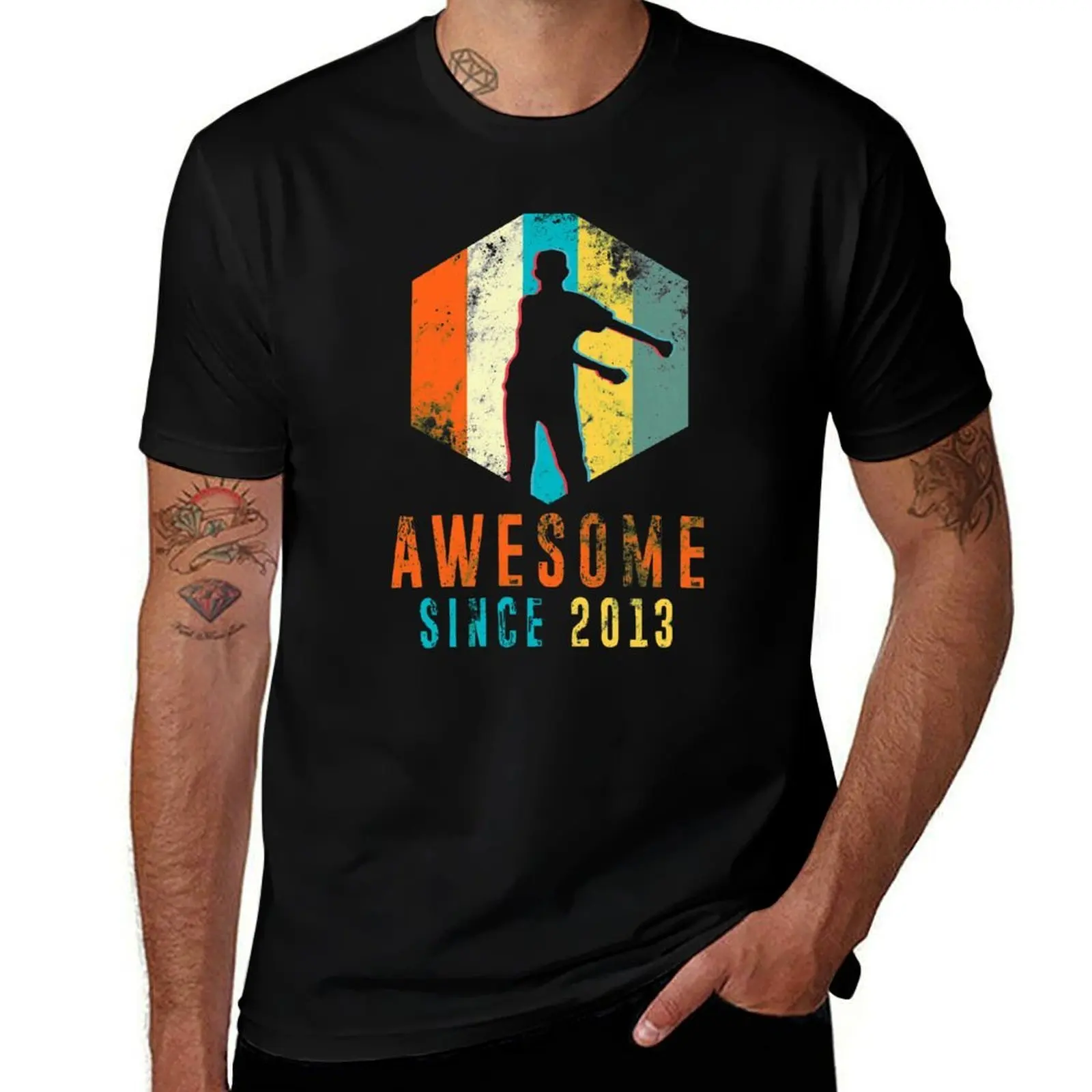 Awesome Since 2013 Vintage 2013 - Floss Dance 9th Birthday T-Shirt Retro Style Print Casual Top