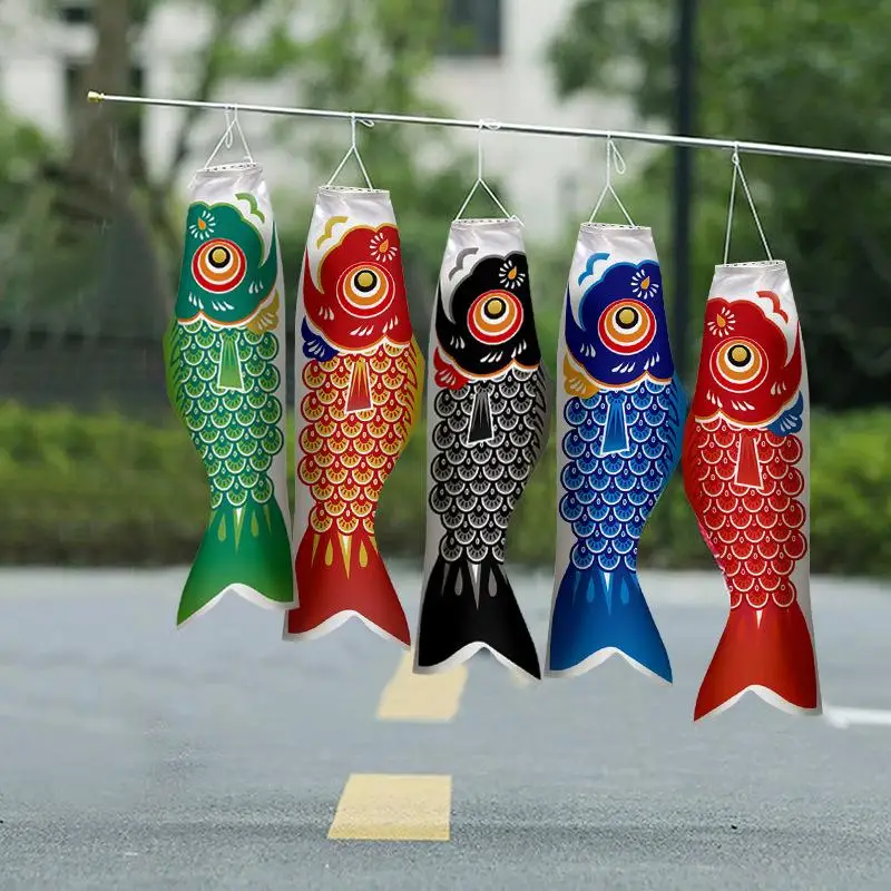 Ветряной колокольчик в японском стиле с изображением карпа коинобори, 40/70/94 см, водонепроницаемое подвесное украшение для двора и веранды