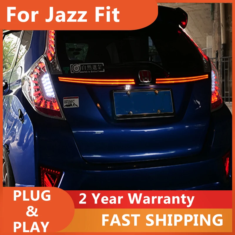 Car Accessories for Honda Fit Jazz Tail Light 2014-2019 Fit Taillight DRL Fog Brake Turn Signal Reversing