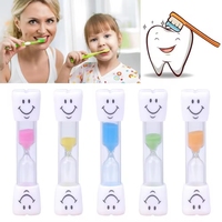 1PCS 3-min Smiling Hourglass Cute Smile Face Pattern Timer Children Tooth Brushing Sandglass Kitchen Timers Sand Clock Kids Gift