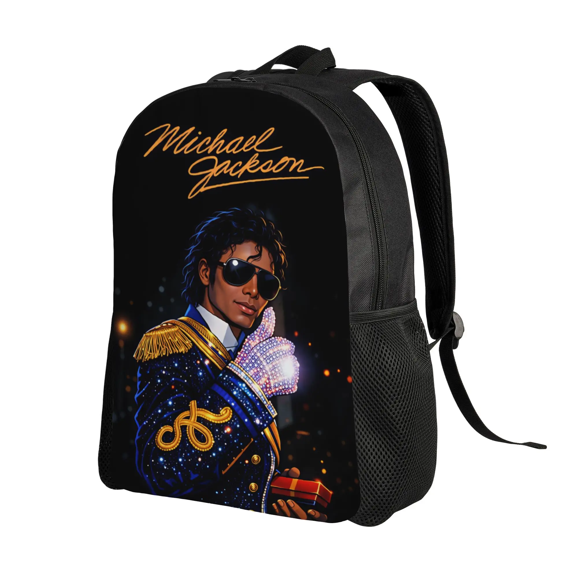 Michael Jackson Backpack Girl  Breathable Backpacks Polyester Aesthetic High School Bags Workout Design Rucksack