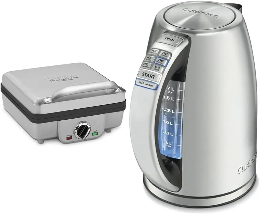 WAF-300P1 Belgian Waffle Maker with Pancake Plates, Brushed Stainless