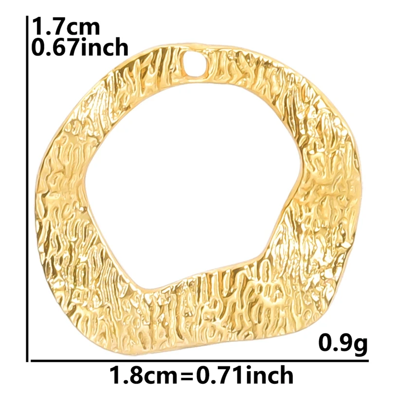 Glowcat Brief Texture Fashion Stainless Steel Necklace Irregular Geometry Circular Hollowing For Women Elegant Clavicle Chain