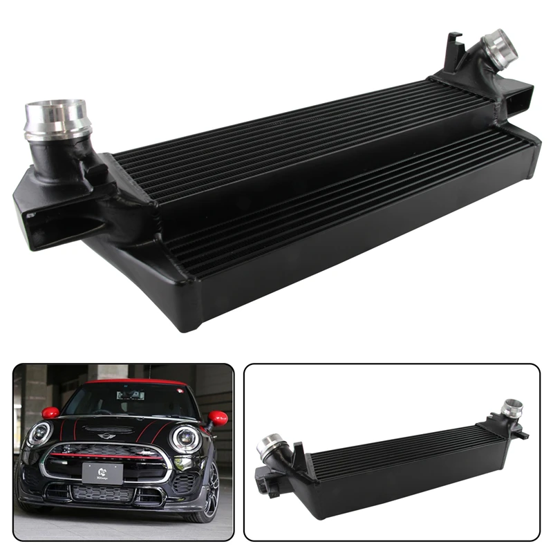 Tuning Intercooler Competition Front Mount for BMW MINI Cooper S SD F54 F55 F56 F57 F60 B37 B47 2014+ Tube&Fin Black/Silver