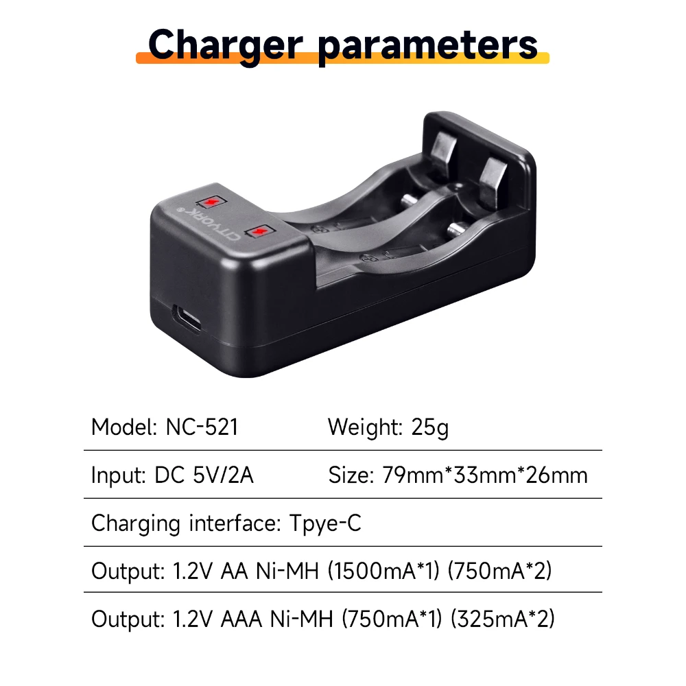 4-16PCS 1.2V AA Battery 3000mAh NI-MH Rechargeable Batteries with Type C Charger 2A Finger aa Battery for Camera Toy Mouse Clock