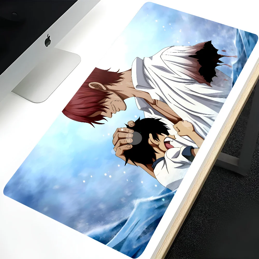 Hot Blood Anime One Piece Shanks Non-slip Mouse Pad Suitable For Office Computers Laptops E-sports Game Desk Mats XXL Keyboard