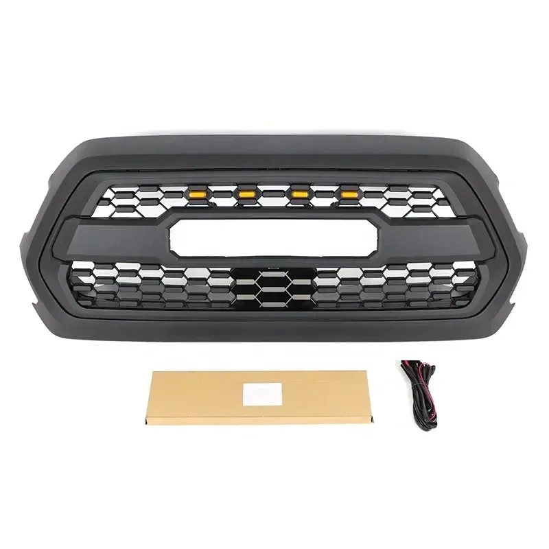 Black ABS Plastic Bumper Car Grille Outer Frame Grill Cover Assy Suitable for 2019-2022 Toyota Tacoma Auto Exterior Accessories