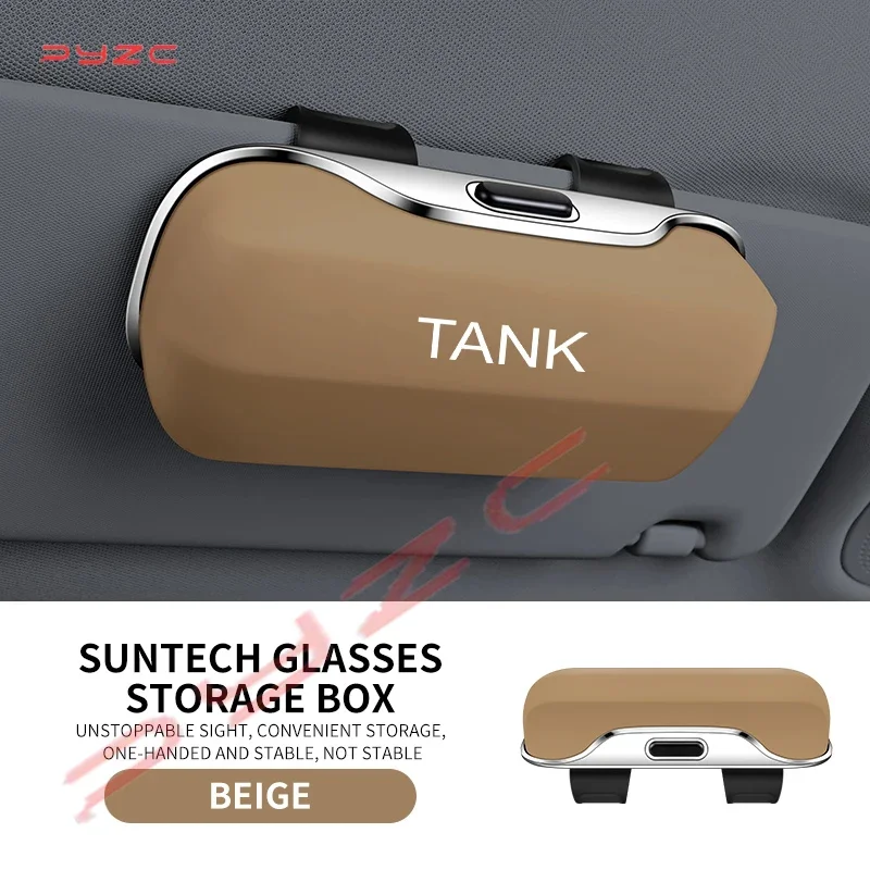 

For GWM Tank 300 400 500 700 800 Car Visor Suglasses Glasses Holder Clip Organizer Box Protective Storage Case