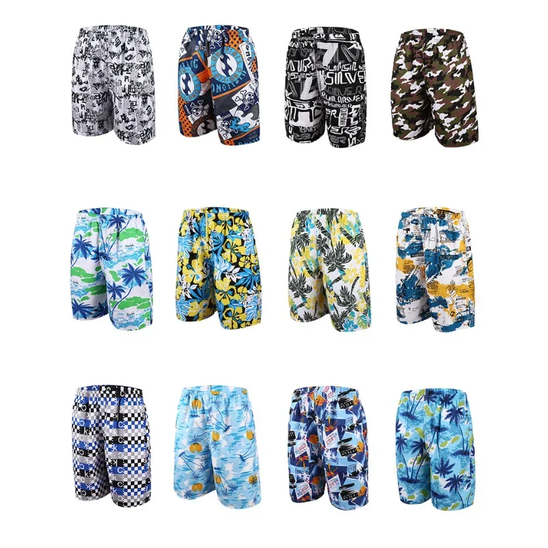Celana pendek renang ukuran Plus untuk pria, celana pendek pantai motif bunga, celana pendek Gym, celana renang, celana Borad musim panas, model baru