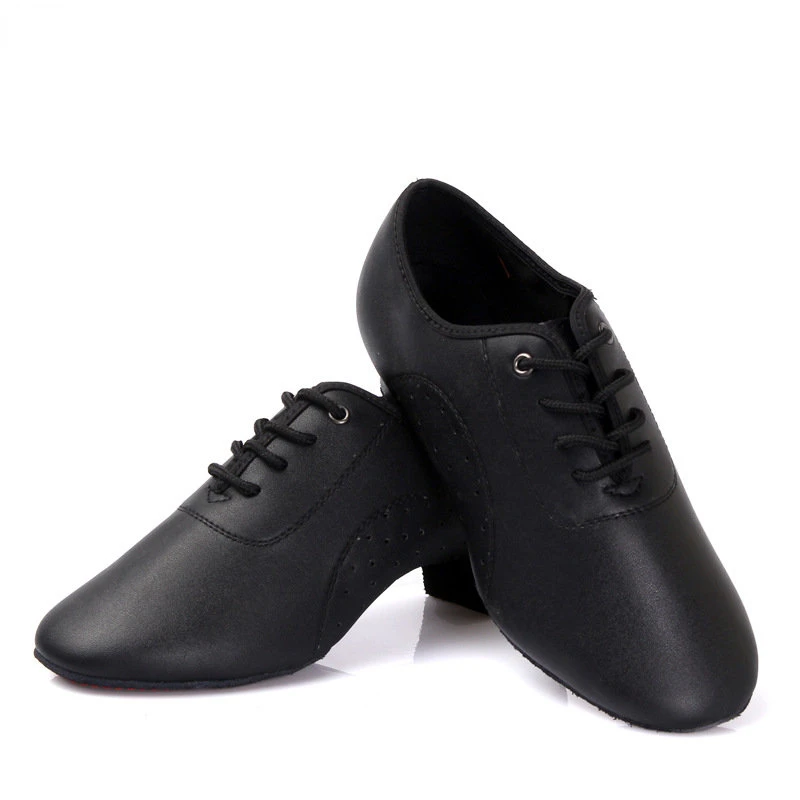 Latin Dance Shoes Unisex Black Low Heels Ballroom Dancing Shoes Boys Tango Salsa Rumba Modern Jazz Woman Shoes Soft Sole