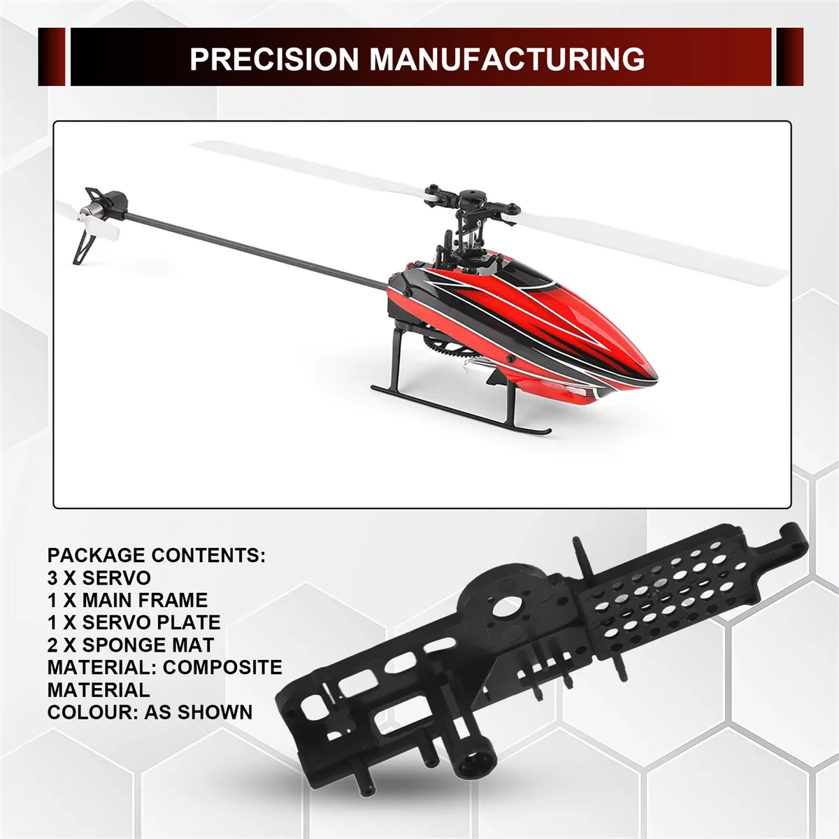 

LAVD 1 Set XK K110 Upgrade K110S Servo Main Frame and Servo Plate for WLtoys XK K110 K110S RC Helicopter Upgrade Parts