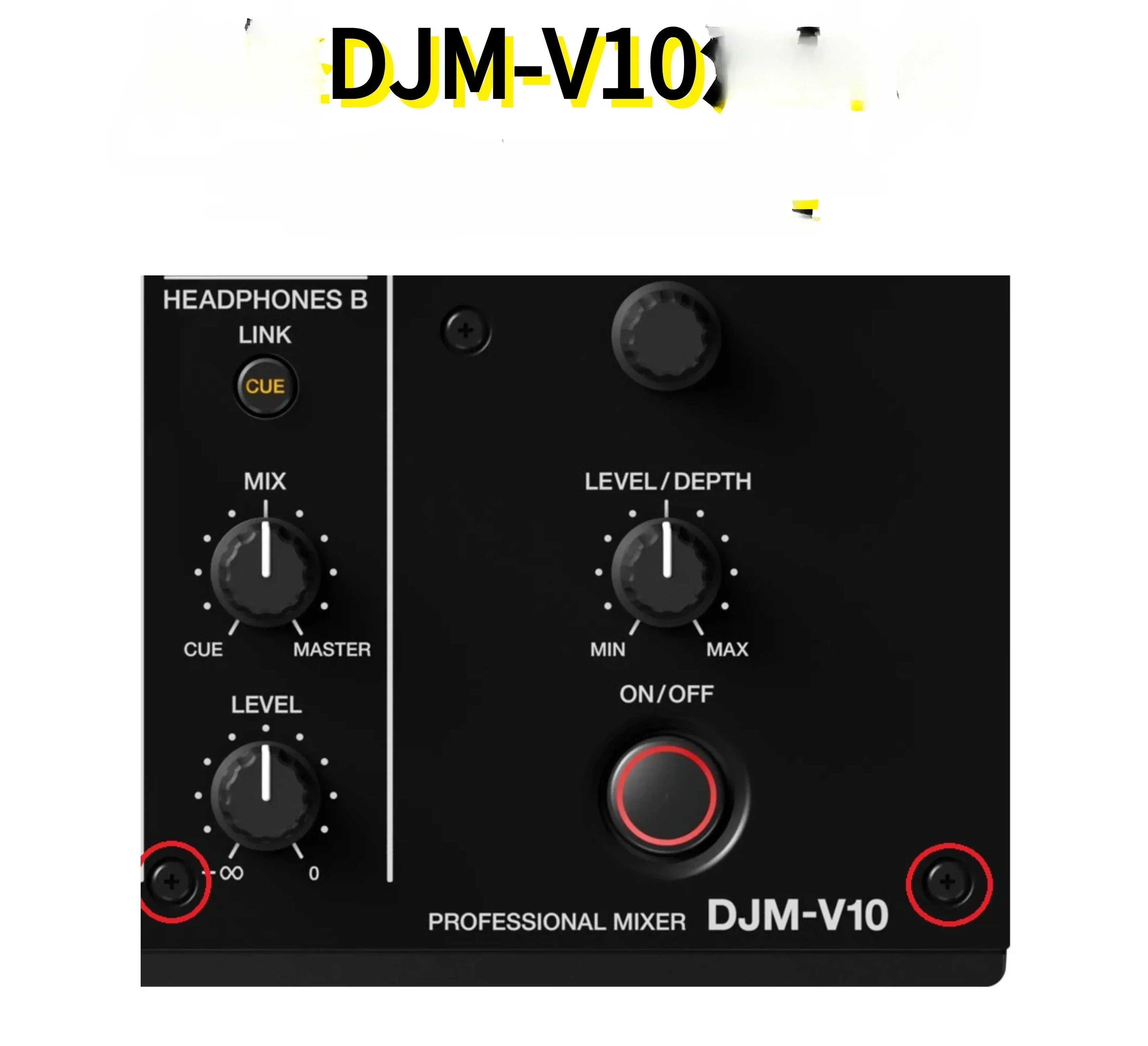 

10pcs Suitable for black screws on the panel of the PioneerDJM-V10 mixer disc player