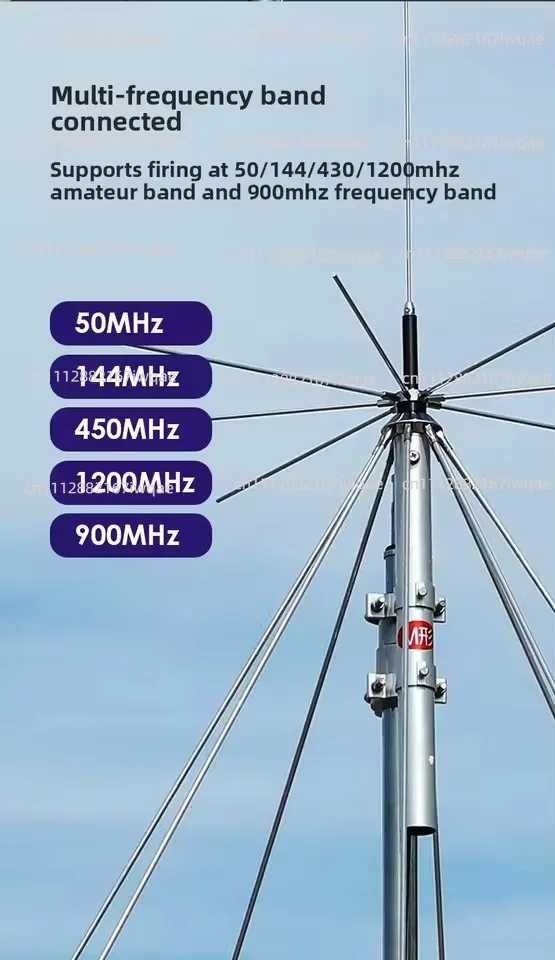 D130 Disk Cone Antenna, Ultra-wide Band 25-1300MHz Broadband Antenna, Aeronautical Reception 1.7m