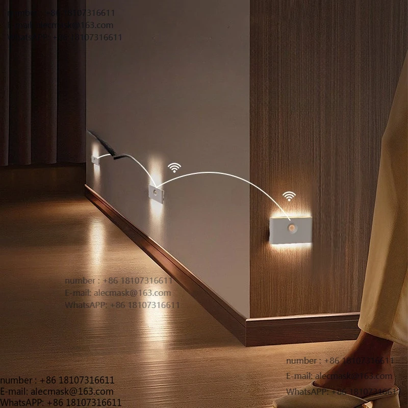 

Linkage intelligent human body sensor light aisle home corridor charging side light