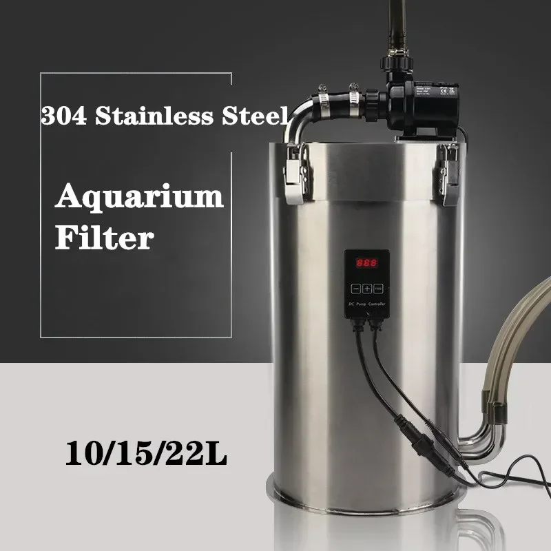 Aquarium Filter Outdoor   Bucket Ultra Quiet Fish Tank Grass  Stainless Steel Canister  canister