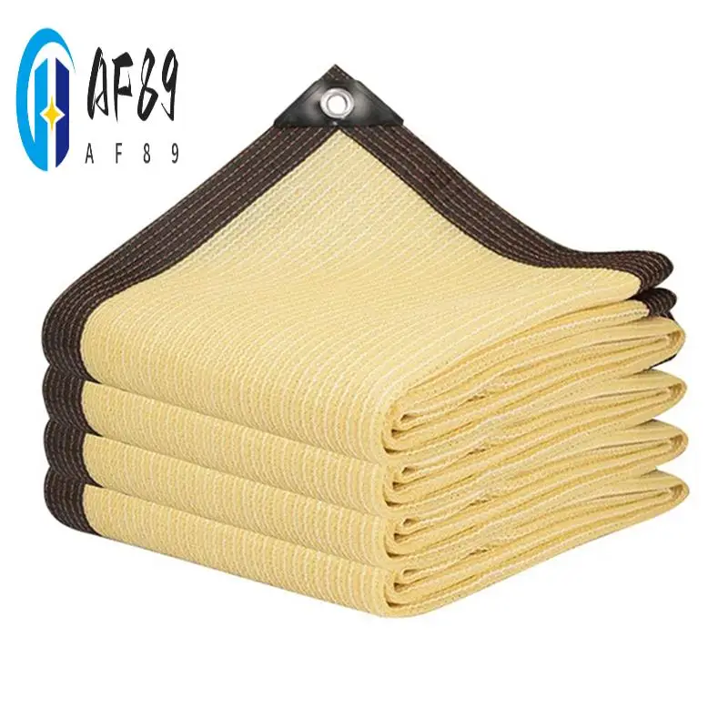 

AF89-UV Protection Beige Shade Net Garden Balcony Plant Shed Shade Sail Outdoor Swimming Pool Awning Cover Camping Canopy