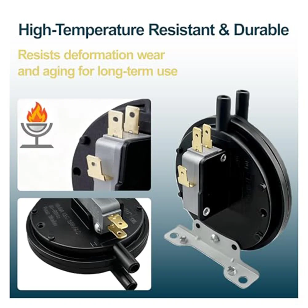 Wall Mounted Boiler Air Pressure Switch with High Grade Materials for Ruud Weather King Furnace Ventilation Safety