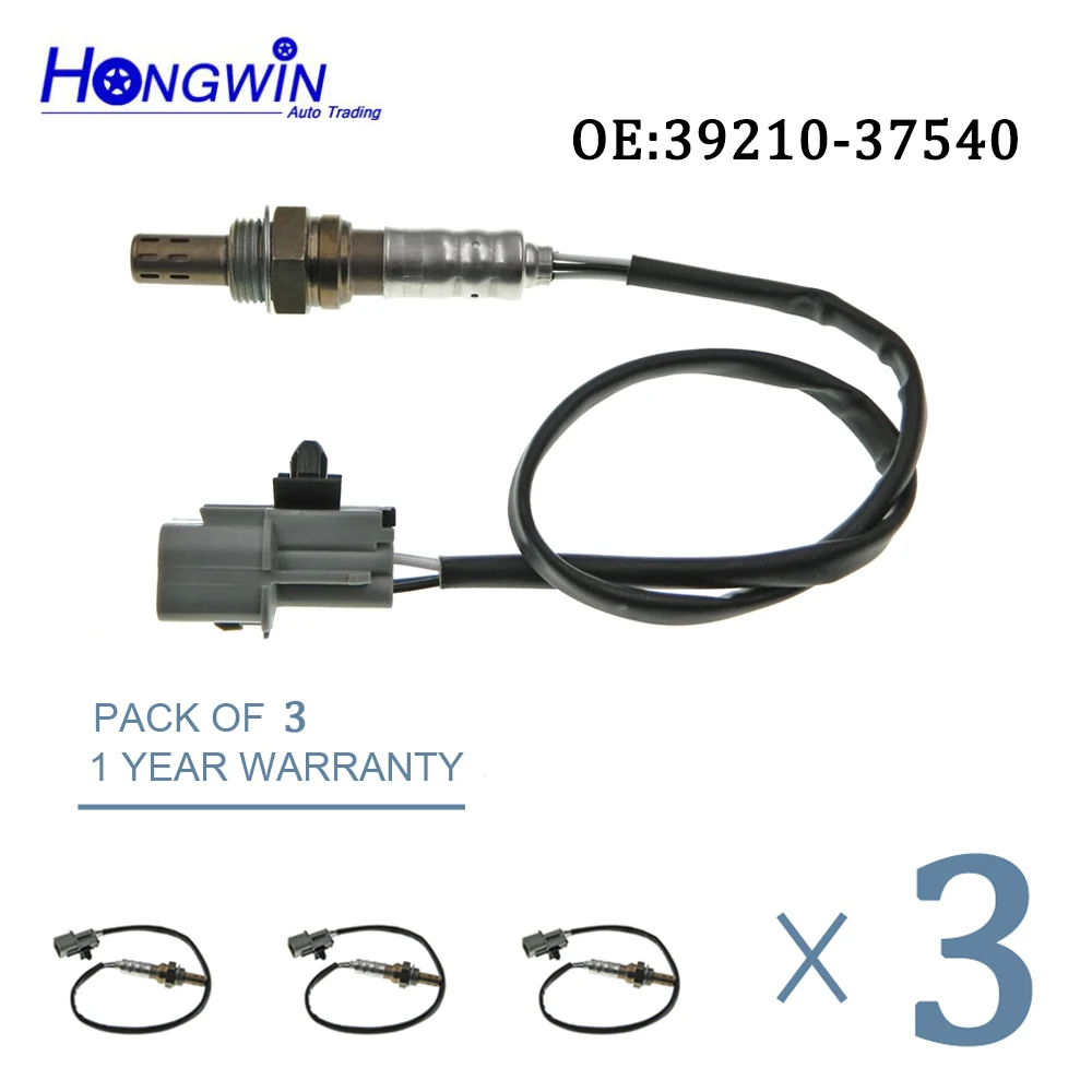 

3PCS Lambda O2 Oxygen Sensor 39210-37543 39210-37540 For Hyundai Tiburon Santa Fe Sonata Tucson Kia Sportage 2.7L V6 2002-2010