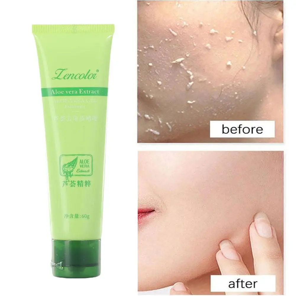 60g Aloe Vera Exfoliating Gel face scrub peeling gel body Care Moisturizing Oil control and refreshing Whitening Beauty Products