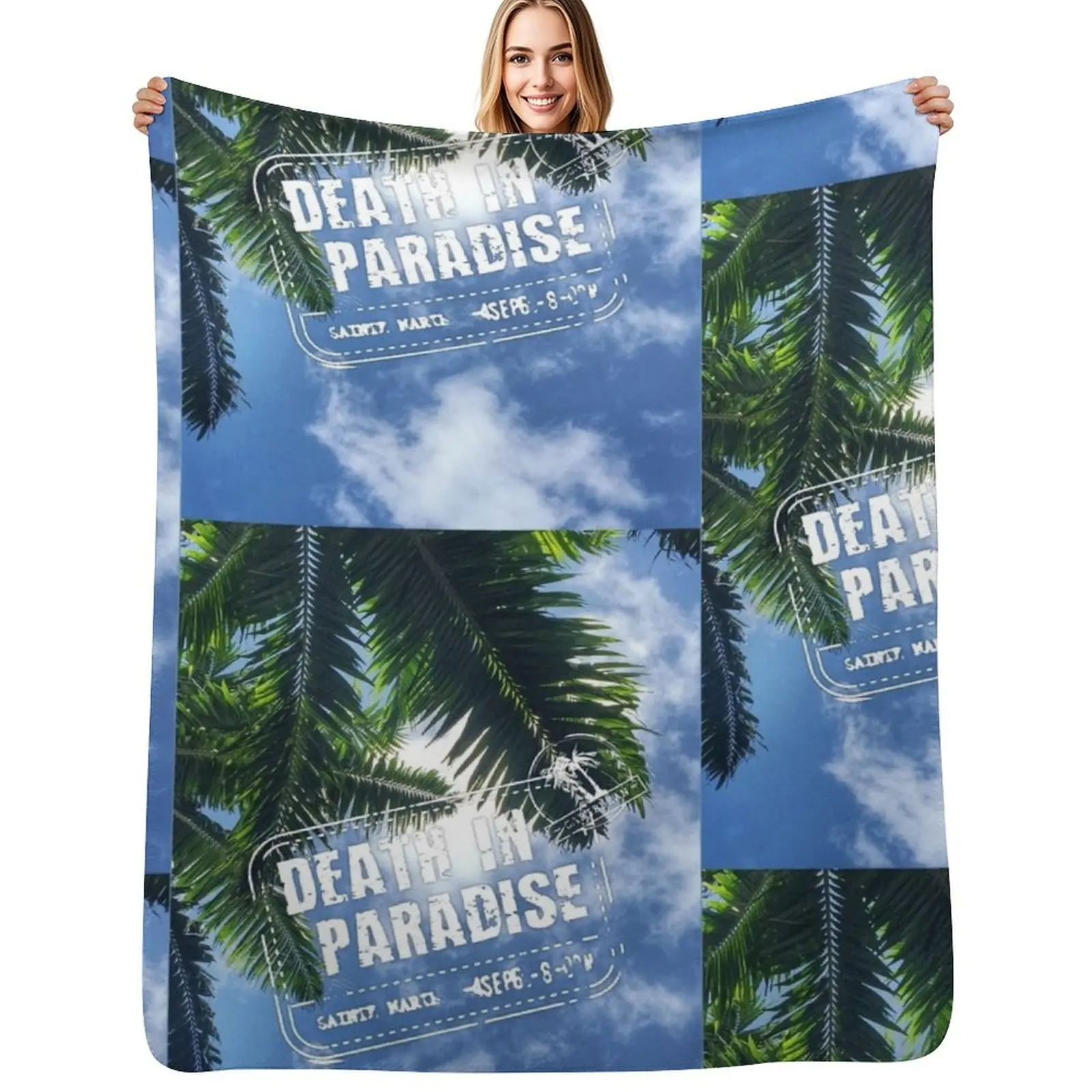 

BBC Death in Paradise Logo Throw Blanket Lightweight Warm Blanket for Travel Camping