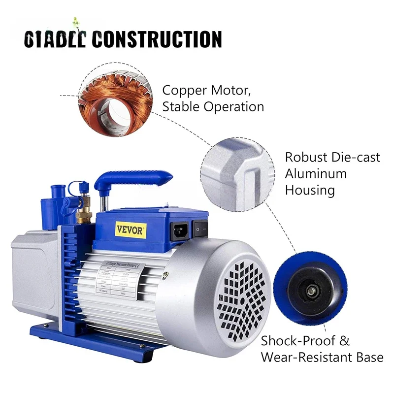 Refrigeration A/C R134A HVAC Rotary Vane Vacuum