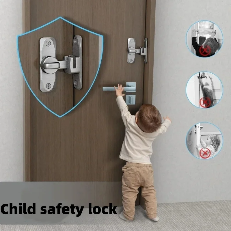 90/180 درجة الوجه قفل الباب المنزل الأطفال الأمن انزلاق مزلاج الباب الأجهزة مكافحة سرقة قفل سبائك الزنك الباب البراغي