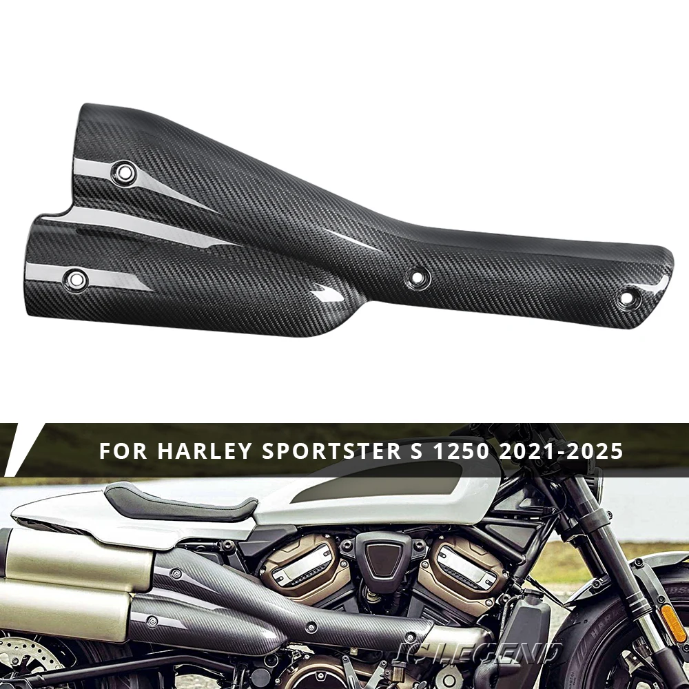 

Carbon Fiber Exhaust Pipe Cover for Harley Sportster S 1250 RH1250S 2021-2024 Motorcycle Heat Shield Protector Guard Fairing