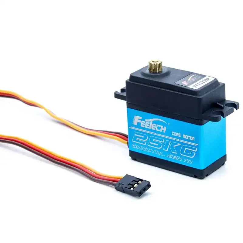 Servomoteur numérique FT7125M, 25kg.cm, 7.4V, Angle non contrôlable à 180 degrés, engrenage en acier, pièces de bricolage pour Robot bateau, modèle de voiture RC