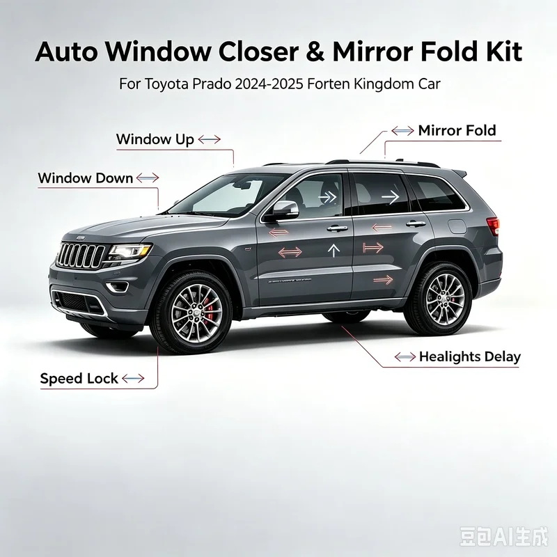 For Toyota Prado 2024-2025 Forten Kingdom Car Auto Window Closer Open and Speed Lock