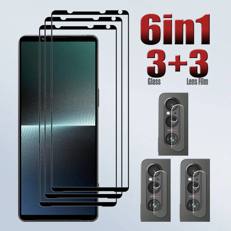 Upgrade 9H Tempered Glass For SONY Xperia 1 V Screen Protector 6.5”Anti-Scratch For Xperia 1 V Soft Fiber Camera film