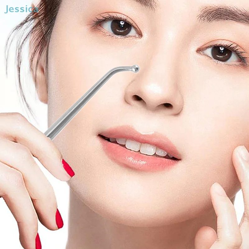 ♥ Rvs tweekoppige Acupunt Massage Pen, Oor Acupunt Detector Pen, Body Acupunt Tool Verlichten Lichaam Meridiaan Pijn