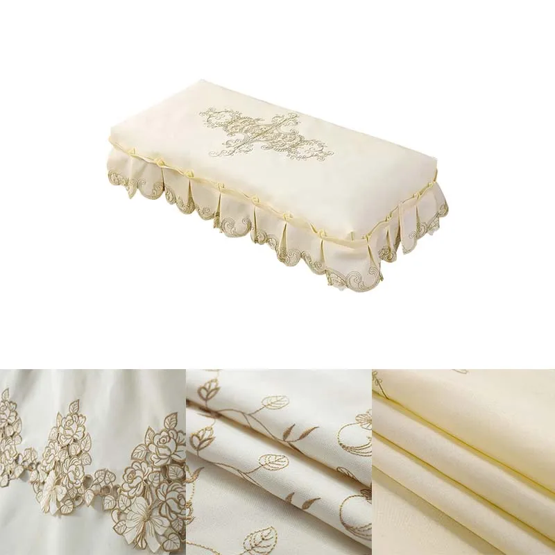 

Embroidery Countryside Flower Piano Stool Dust-proof Cover Dust Guard Tool For Upright Piano