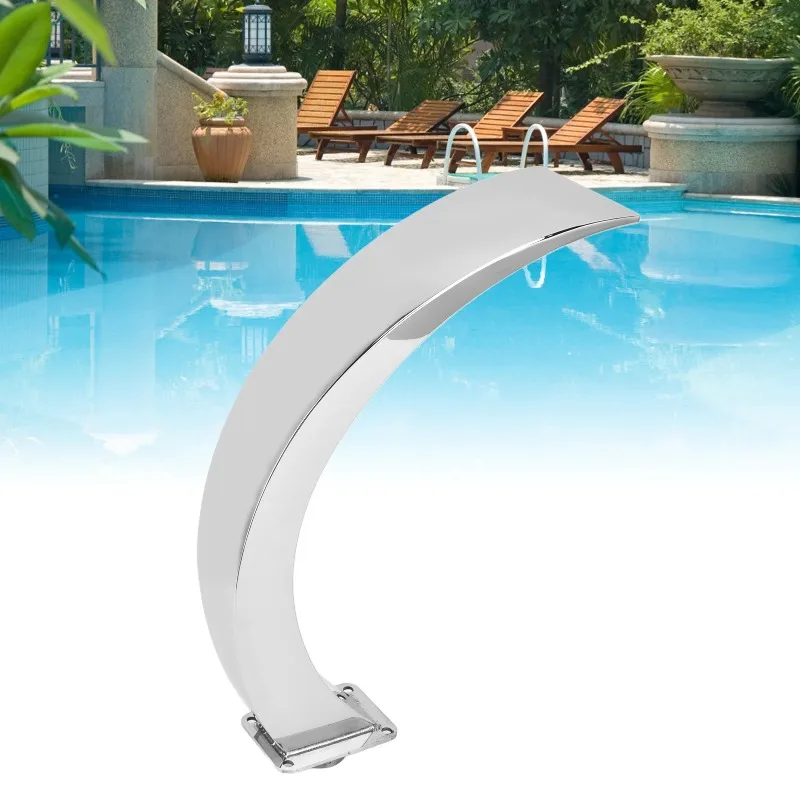 

Swimming Pool Fountain Decorative Effect Curved Design Pool Waterfall Cooling Fountain for Playground for Landscape Garden